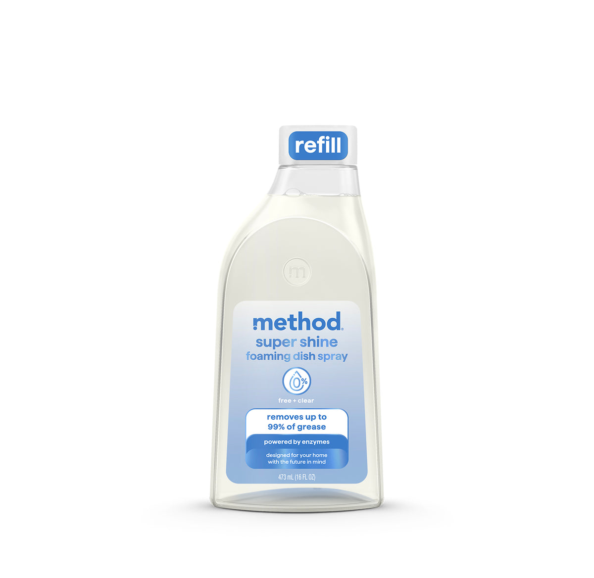 MTHD_FoamingDishRefill_16oz_FreeandClear_Front_US_390798